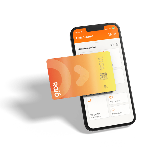 Telefone com aplicativo e Cartão Raiô